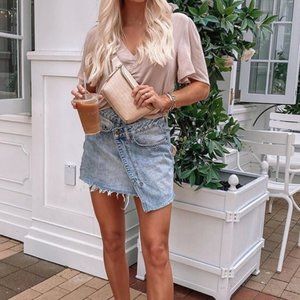 Rap Asymmetrical Mini Skirt